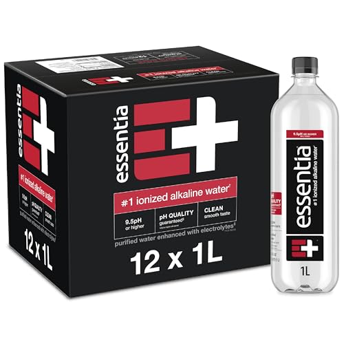 Essentia Ionized Alkaline Water, 9.5 Ph Until Opened, 99.9% Pure, Bottled Water, 12Pk
