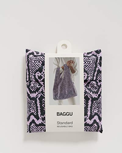 BAGGU Standard Reusable Shopping Bag, Ripstop Nylon Grocery Tote or Lunch Bag