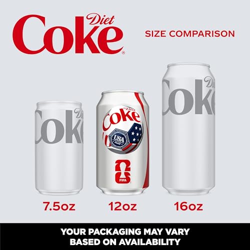 Diet Coke Soda Soft Drink Cans, 12 fl oz, 12 Pack