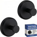 HOME SO Suction Cup Hooks for Shower & Bathroom Towel Holder 2-Pack – Suction Cups Hooks for Hanging Towels, Robes, & Coats -
