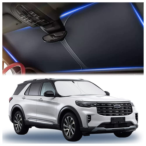 300T Thickened Automotive Glass Sunshade and Comes with Storage Bag,Keep Car Interior Cool,Universal Windshield Sun Shade Fit