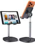 LISEN Cell Phone Stand Phone Holder for Desk Office Decor, Office Desk Accessories Women PC Gaming Essentials iPhone Stand Ga