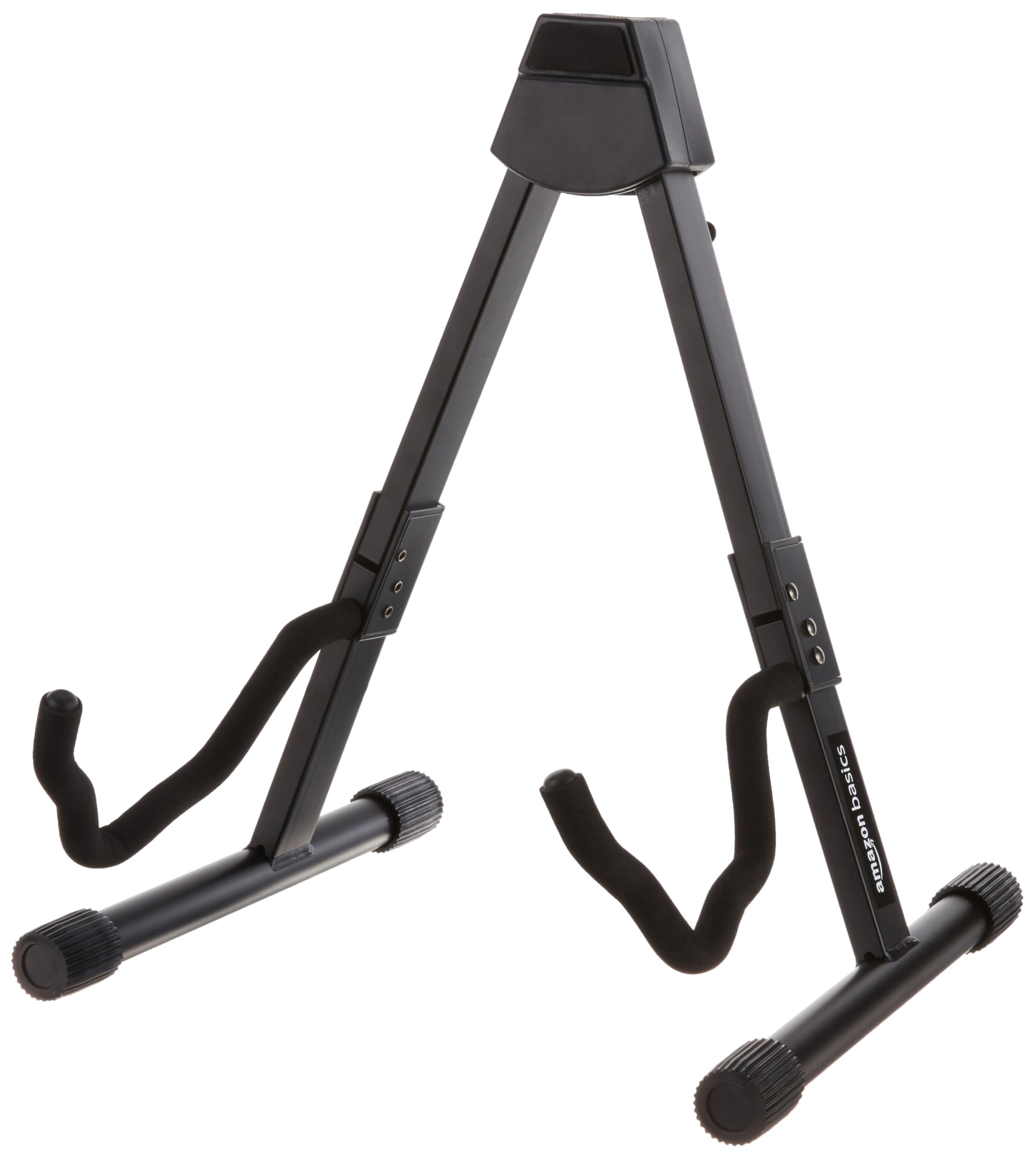 Amazon Basics Portable Adjustable Folding Guitar Stand for Electric and Acoustic Guitars, A-shape, Fully Assembled with Padde