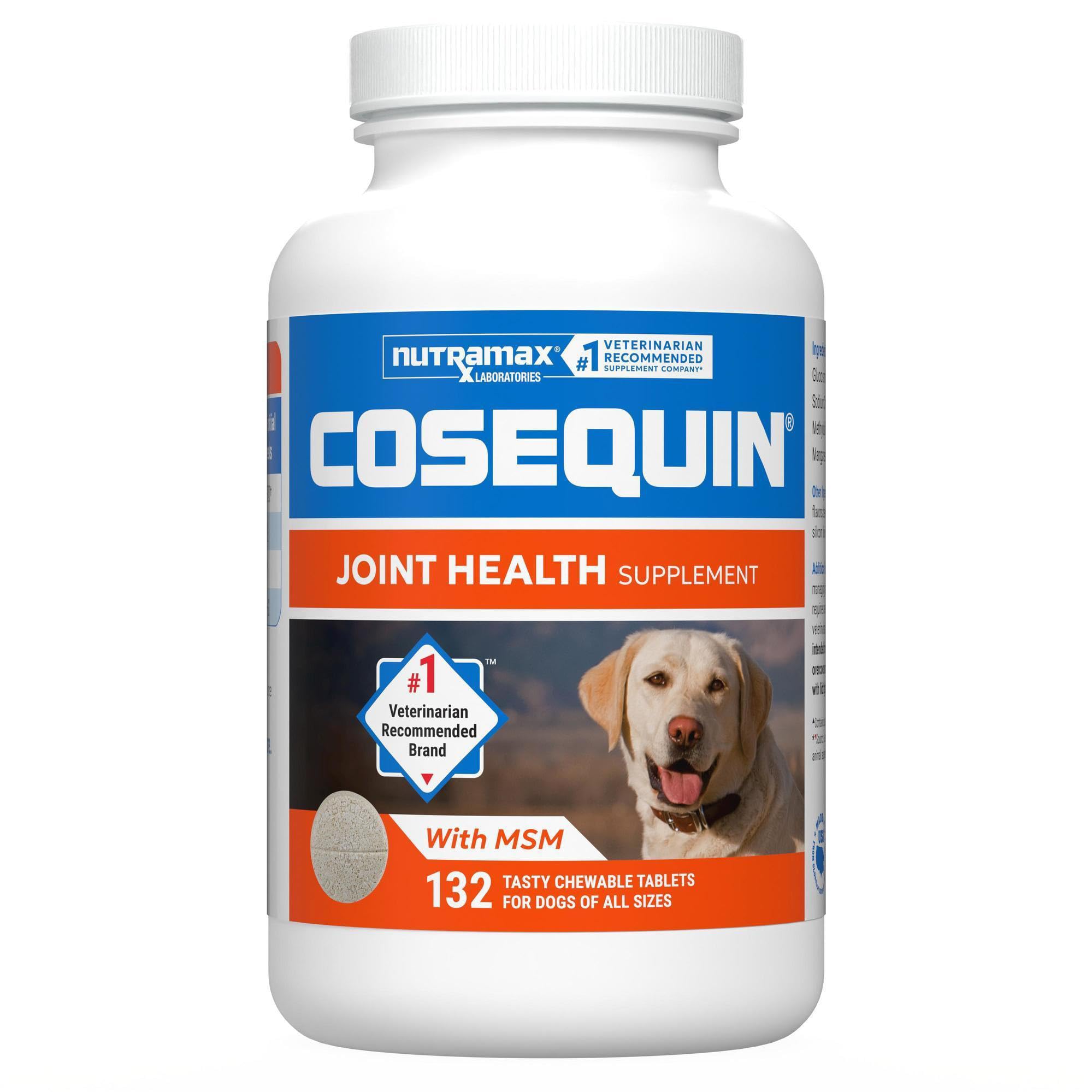 Nutramax Cosequin for Dogs Joint Health Supplement, Contains Glucosamine for Dogs, Plus Chondroitin and MSM, Supports Healthy Joints, For All Breeds and Sizes, Chewable Tablets, 132 Count