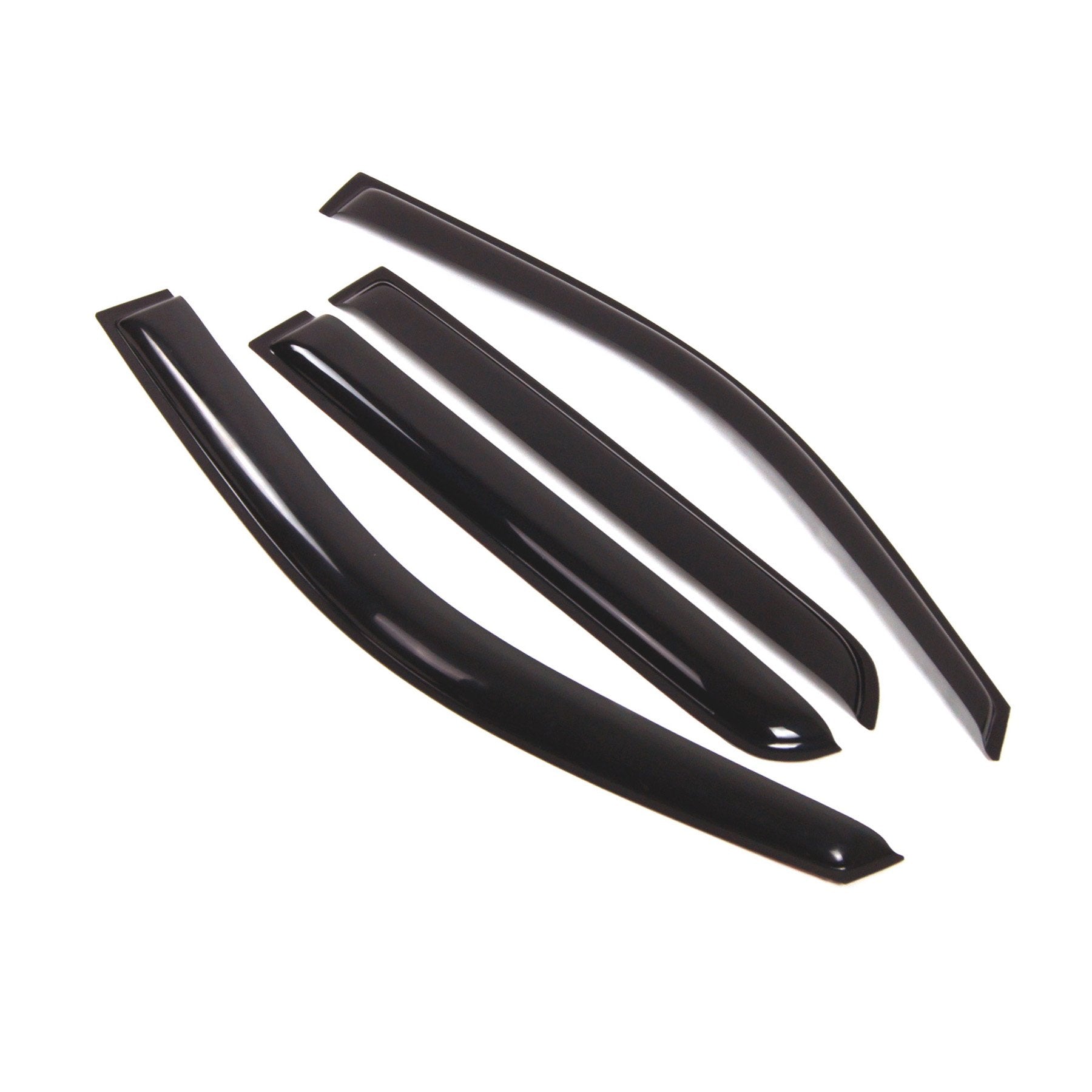 Tuningpros WD2-025 Dark Smoke 4 Pcs Set Window Visor (Outside Mount) Deflector Rain Guard Compatible with 2007-2014 Cadillac