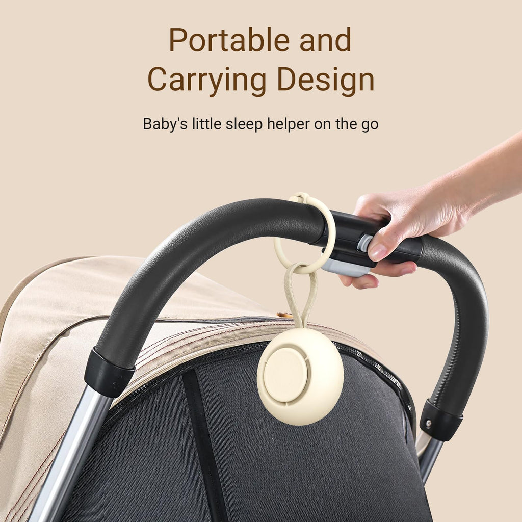 Portable Baby Sound Machine [White Noise for Babies Kids Adults][Timer Function][20 Soothing Sounds][Sleep Soother] 15 Hours Battery Life, Travel,Registry,Gifts,Shower,Clips on Baby Stroller