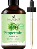 Handcraft Blends Peppermint Essential Oil – Huge 4 Fl Oz – 100% Pure and Natural – Premium Grade Essential Oil for Diffuser a
