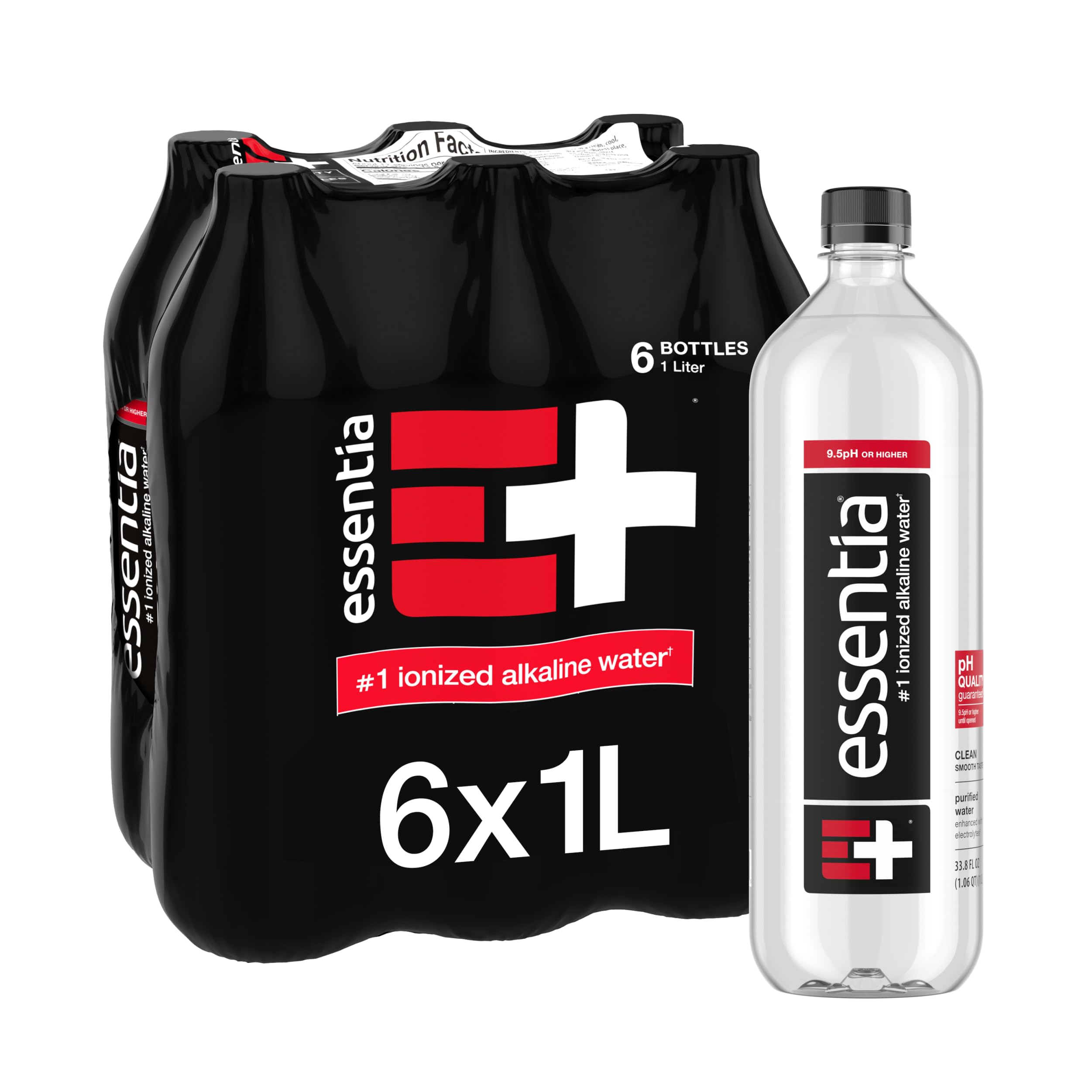 Essentia Ionized Alkaline Water, 9.5 Ph Until Opened, 99.9% Pure, Bottled Water, 12Pk