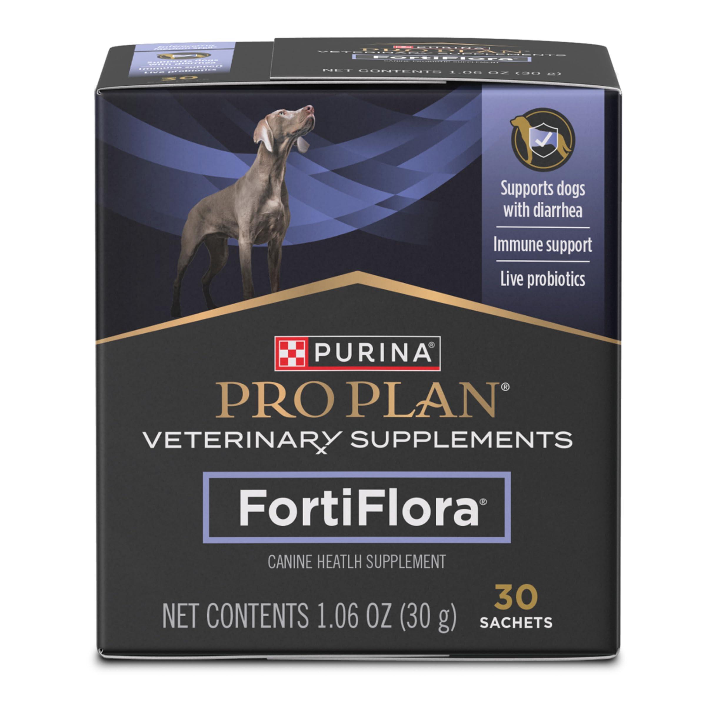Purina Pro Plan Veterinary Supplements FortiFlora Probiotic Powder for Dogs, Daily Support for Digestive and Immune Health an