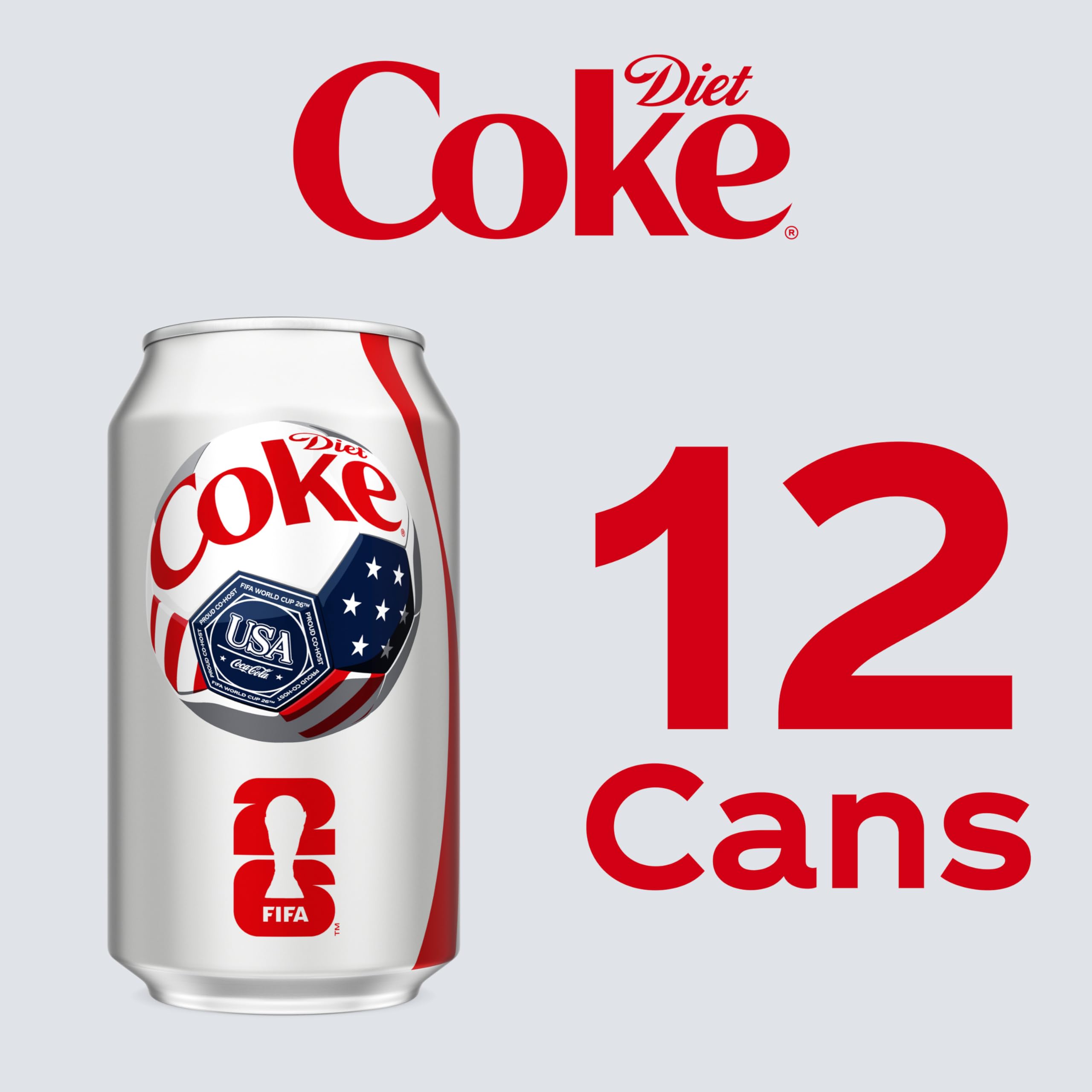 Diet Coke Soda Soft Drink Cans, 12 fl oz, 12 Pack