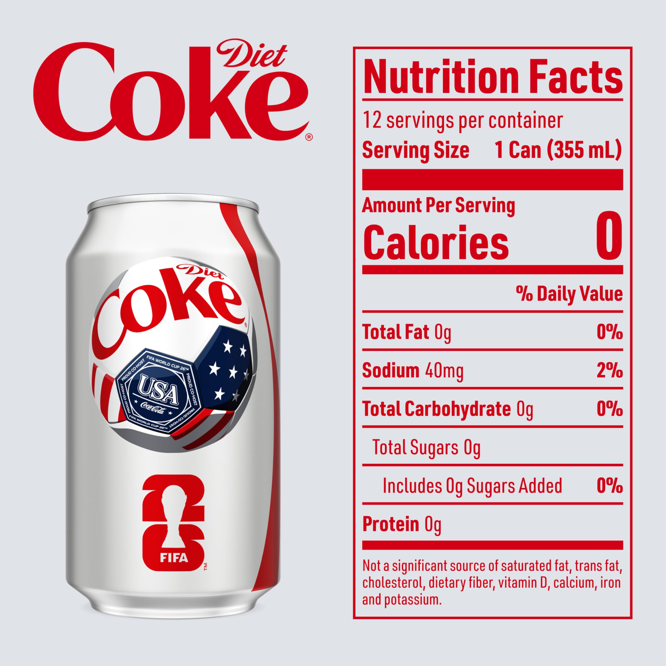 Diet Coke Soda Soft Drink Cans, 12 fl oz, 12 Pack