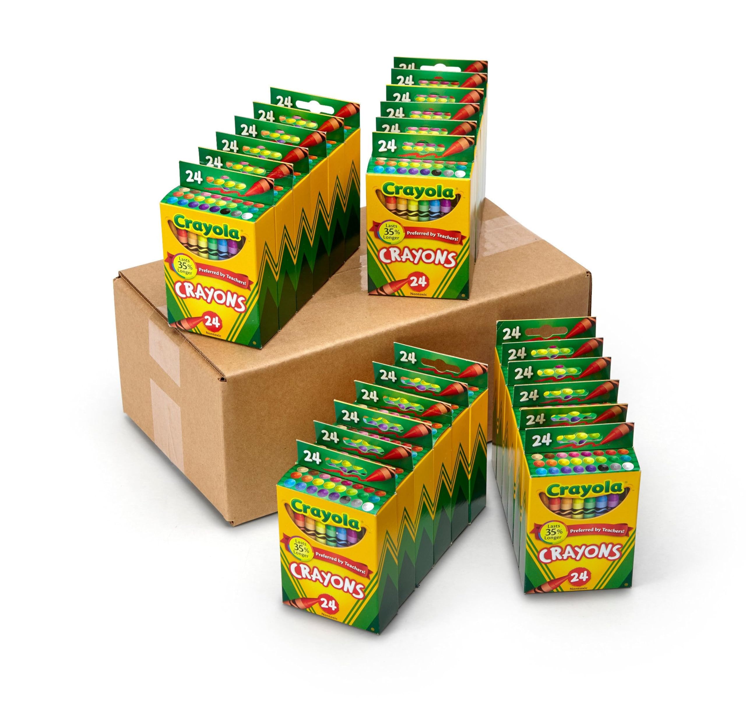 Crayola Crayons Bulk (24 Packs), Preschool Classroom Supplies, Coloring Book Supplies, School Crayons for Kids, Gifts, Ages 3