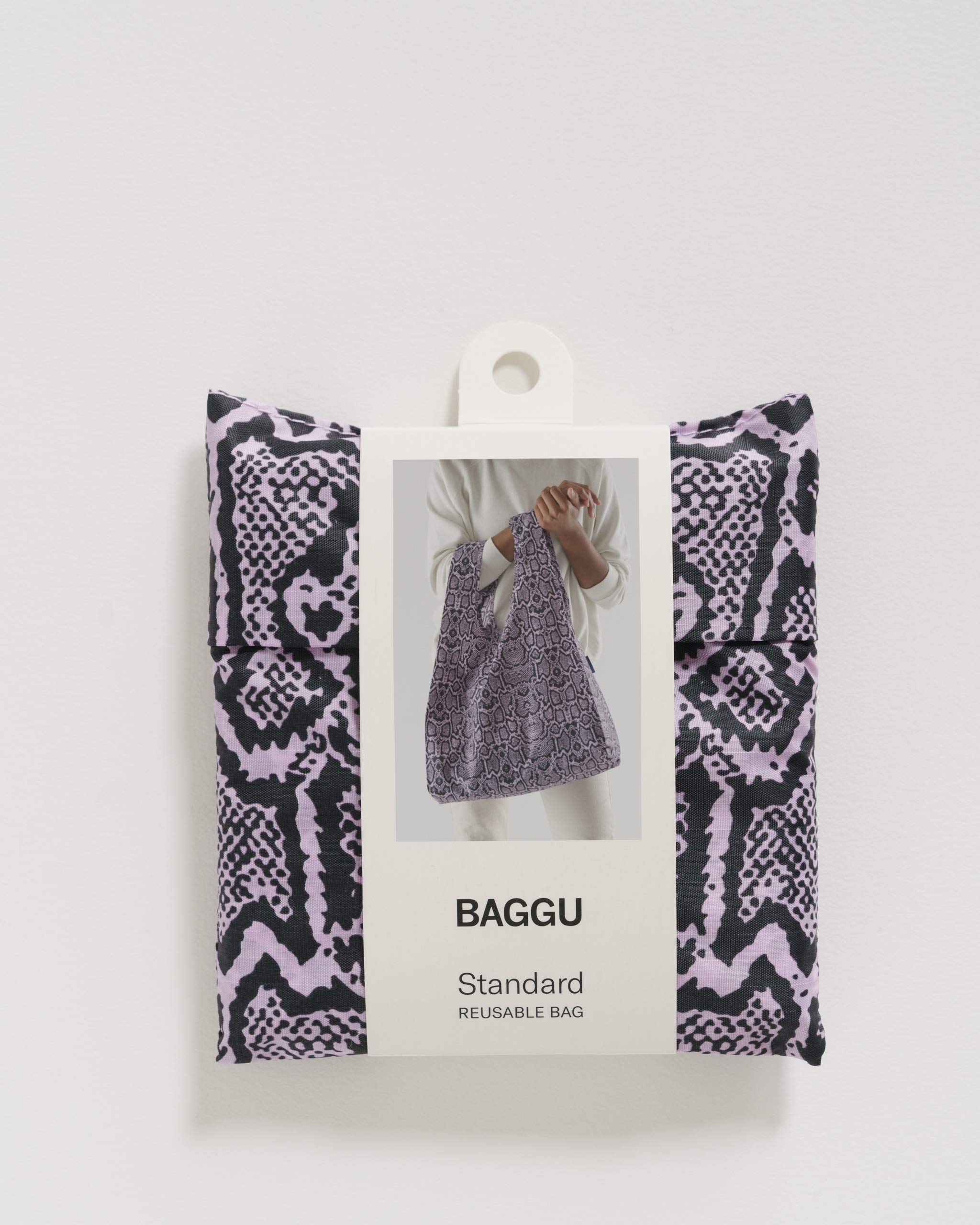 BAGGU Standard Reusable Shopping Bag, Ripstop Nylon Grocery Tote or Lunch Bag