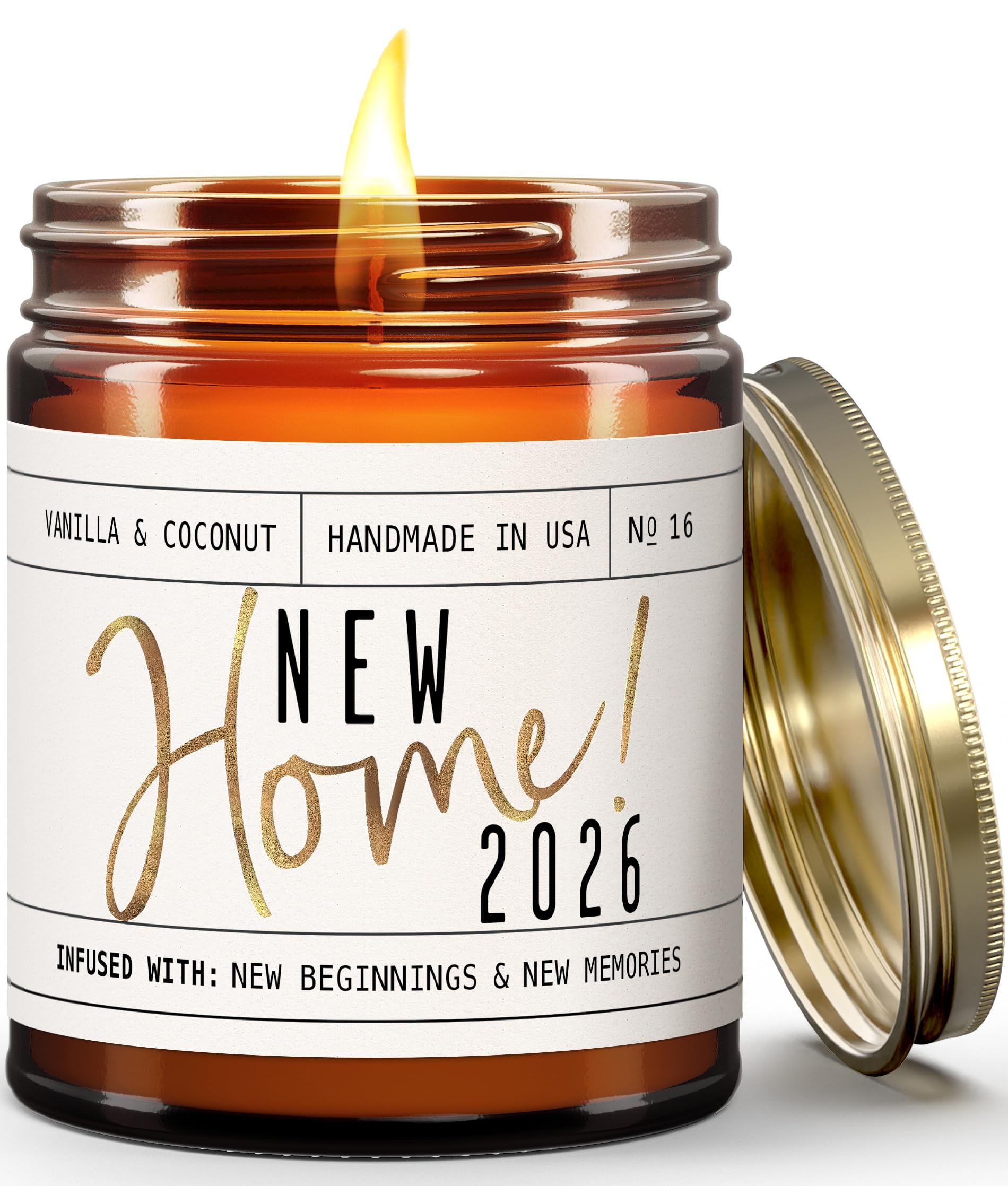House Warming Gifts New Home, Housewarming Gifts New Home '2026' Soy Candle, w/Vanilla, Coconut & Vetiver I for New House, Ne