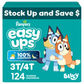 Pampers Training Pants - Easy Ups Boys & Girls Bluey - Size 3T-4T, 124 Count, Children's Potty Underwear (Packaging May Vary)